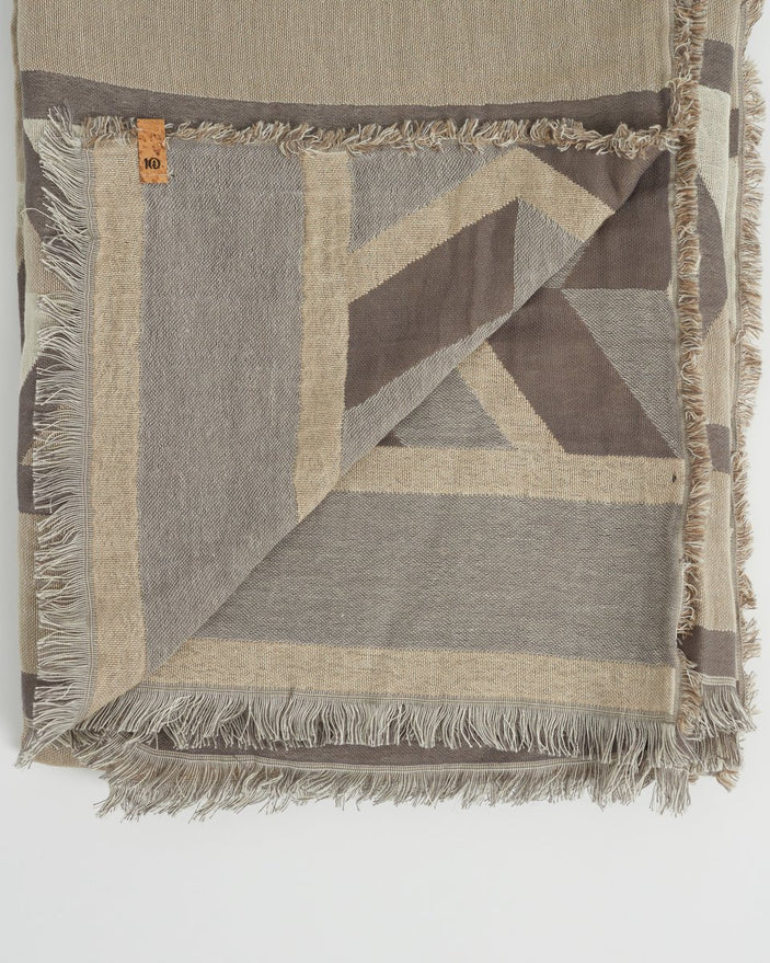 Image of product: Écharpe plaid en coton intarsia