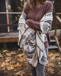 Image of product: Écharpe plaid en coton intarsia